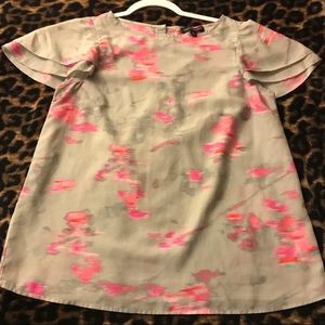 EUC | Banana Republic Blouse | Gray/Pink | Sz. M